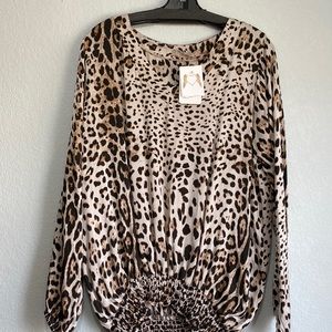 NWT Leopard Print Blouse